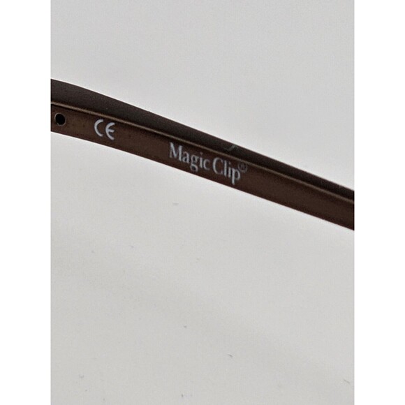 Magic Clip Womens Eyeglasses M254 47-18-145 Dark Brown Polish FRAMES ONLY!!! - Picture 7 of 10
